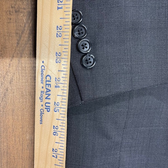 Jos A Bank Mens 100% Wool Suit Sport Coat Blazer Jacket 39R Dark Gray Office - Picture 11 of 11